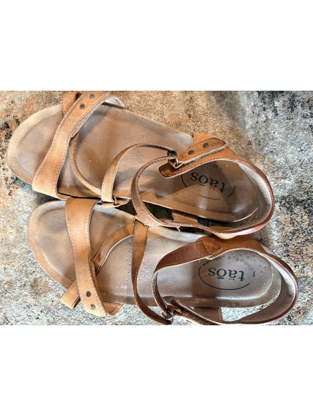 Taos Grand Z Tan Leather Comfort Strappy Sandals Women's Size 8 GRZ-13978
